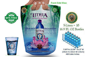 All-Natural Health Boosting Lithia Mineral Spring Water Shipped Fresh From Sacred Healing Spring Source to Your Home 5-LITERS 169 FL Oz.